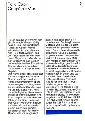 Ford Capri - Prospekt (1969) - Seite 3