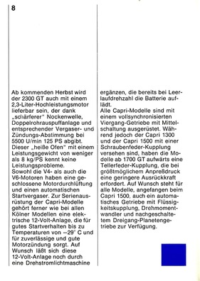 Ford Capri - Prospekt (1969) - Seite 8