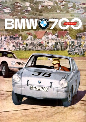 BMW 700 Sport (1961) - Prospektillustration - im Renntrimm unterwegs (1961) BMW 700 Sport (1961) - Prospektillustration - im Renntrimm unterwegs (1961)