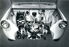 DAF 600 (1959) - Blick auf den Viertakt-Boxermotor (1959)