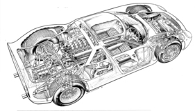 Ferrari 250 LM (1964) - Schnittzeichnung