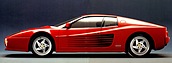Ferrari 512 M (1995) - die Silhouette unterscheidet sich kaum vom ersten Testarossa von 1984 (© Archiv Automobil Revue)