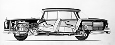 Mercedes-Benz 220 SE b (1965) - Durchsichtszeichnung