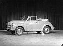 Bild: Morris Minor Cabriolet (1950) - schon 1950 verschwanden die tiefliegenden Schweinwerfer, die Front änderte sich danach in 21 Jahren Bauzeit kaum mehr