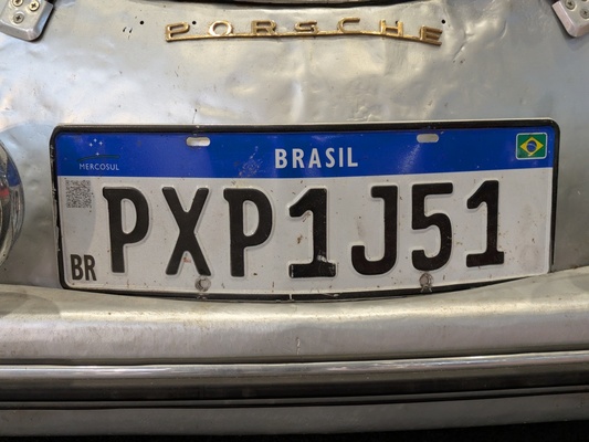 This license plate is from Brazil. Amazing, isn't it?