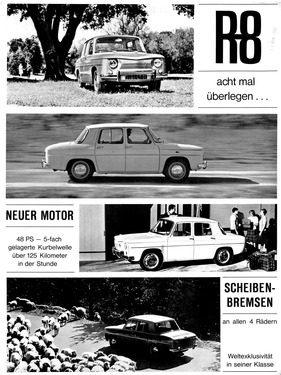 Bild von Renault R8 - Verkaufsprospekt (1962)